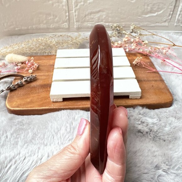 Gorgeous Carnelian Druzy Heart Carving - Picture 2 of 7